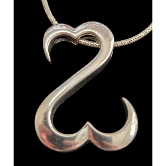Kay's/Zales Jewelers Jane Seymour "Open Heart" Sterling Silver Pendant Necklace - Picture 1 of 4